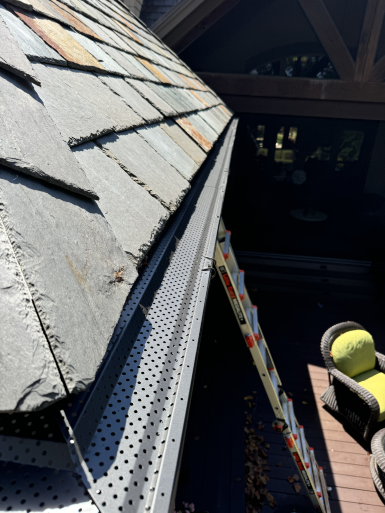Slate roof with gutter guard | GutterCo (Gallery) (seamless)